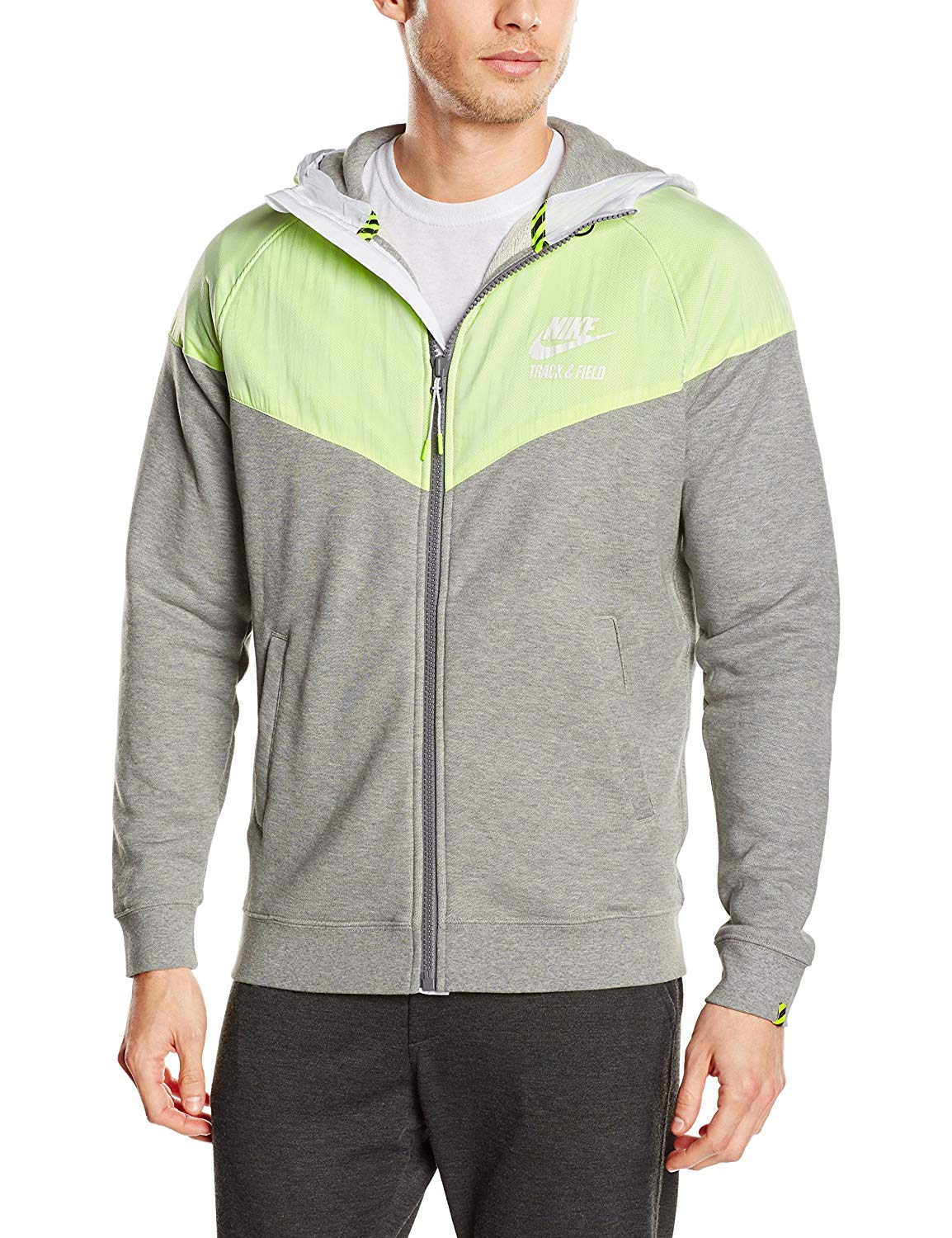 Nike Mens Track And Field Woven Full-Zip Hooded Jacket