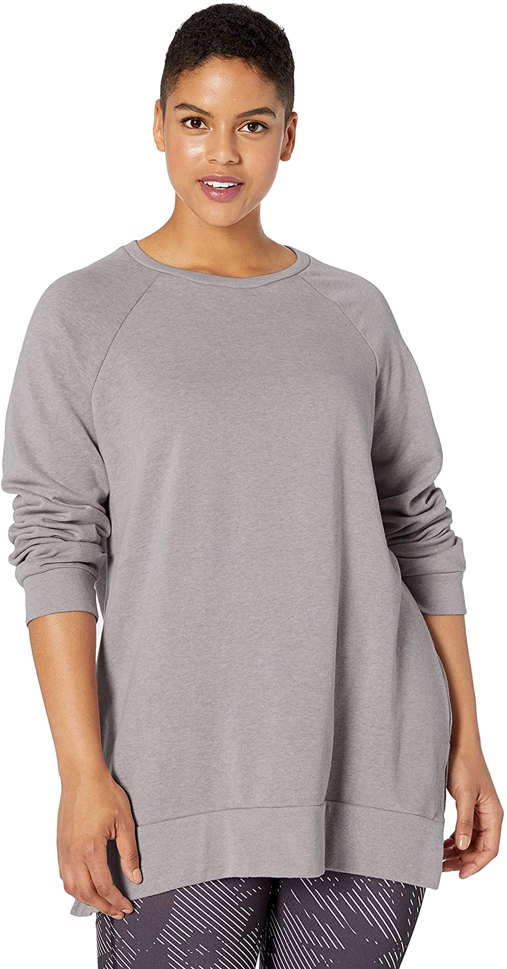 Soffe Womens Plus Size Throw Back Crew Graphic Sweatshirt