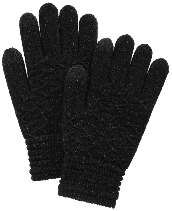 Steve Madden Womens Zigzag Touchscreen Gloves