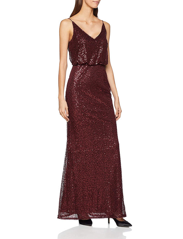 Adrianna Papell Womens Sequined Blouson Gown,16