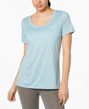 Nike Womens Yoga Running T-Shirt,Ocean Bliss,Large