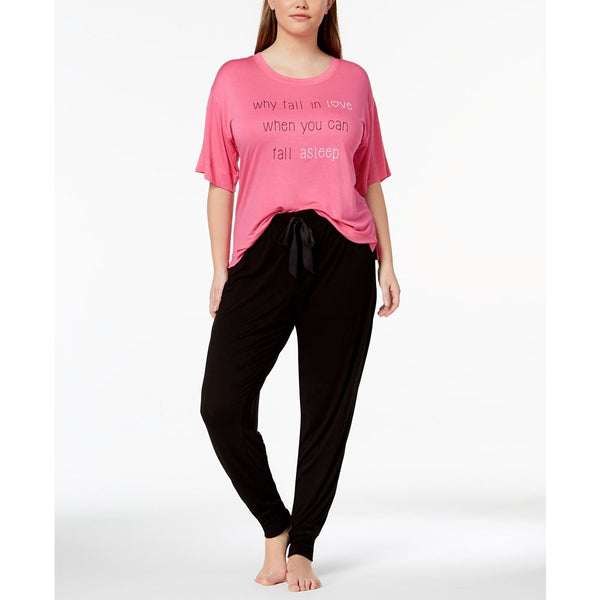 Jenni By Jennifer Moore Womens Plus Size Graphic Print Pajama Top