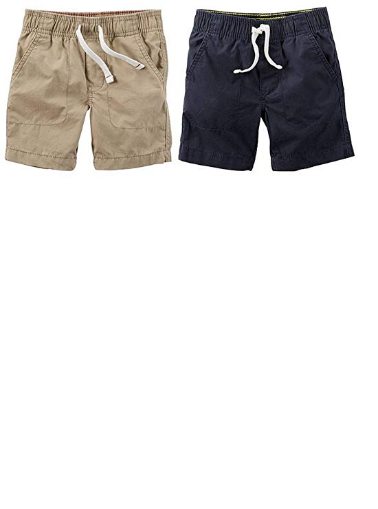allbrand365 Designer Toddler Boys Lightweight Pull On Shorts 2 Pack