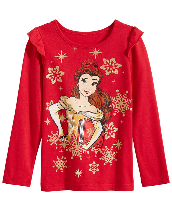 Disney Little Kid Girls Belle Snowflake T-Shirt