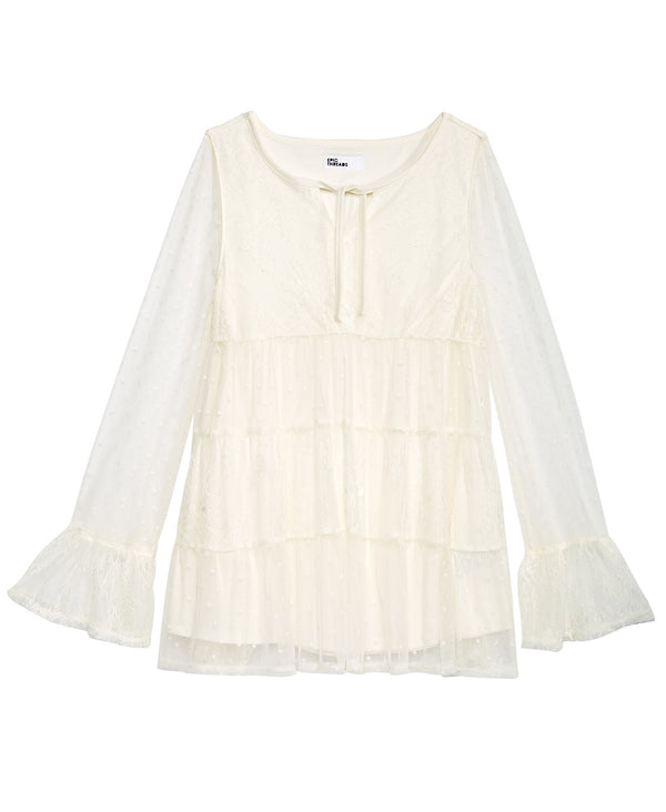 Epic Threads Big Kid Girls Woven Top Holiday Ivory Large