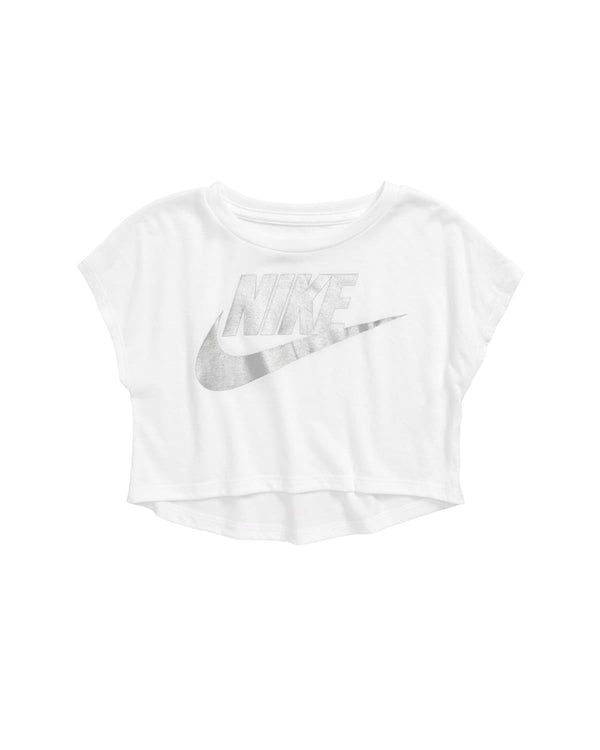 Nike Toddler Girls Futura Shine Logo Print Cropped T-Shirt