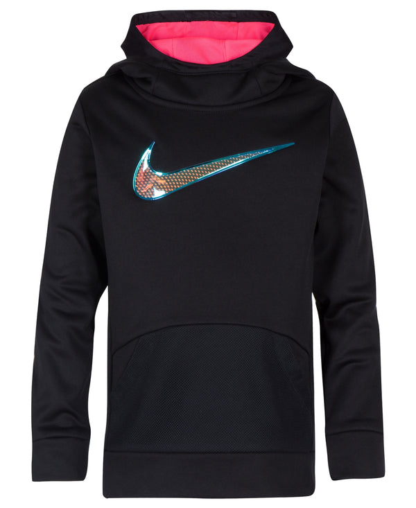 Nike Little Kid Girls Therma Fit Logo Print Tunic Hoodie