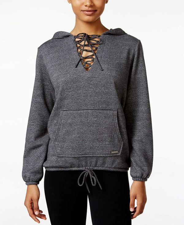 Betsey Johnson Womens Lace Up Hoodie