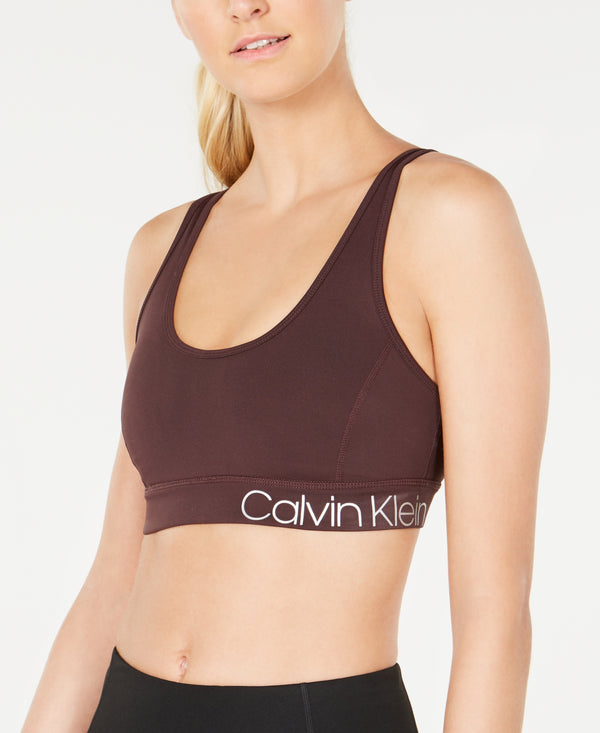 Calvin Klein Womens Strappy Back Low Impact Sports Bra