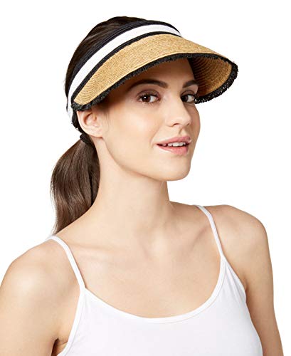 AUGUST HAT COMPANY Womens Colorblocked Straw Visor