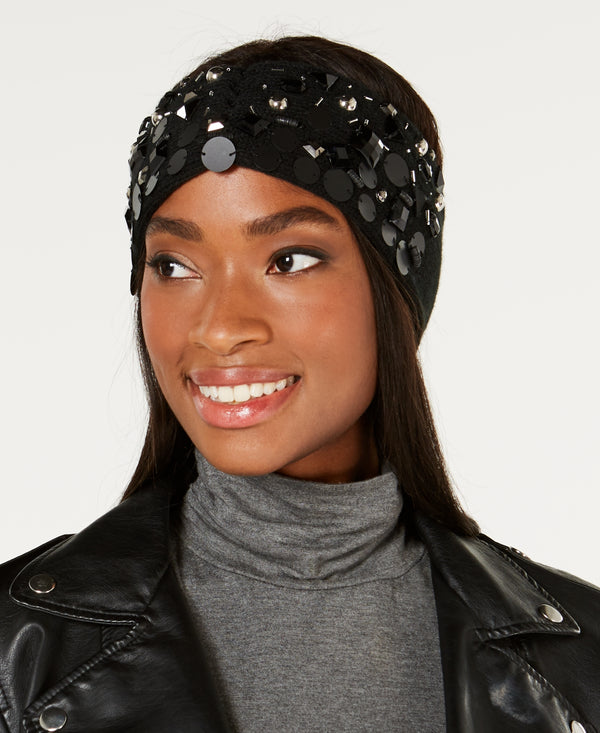 Dkny Womens Embellished Knit Headband