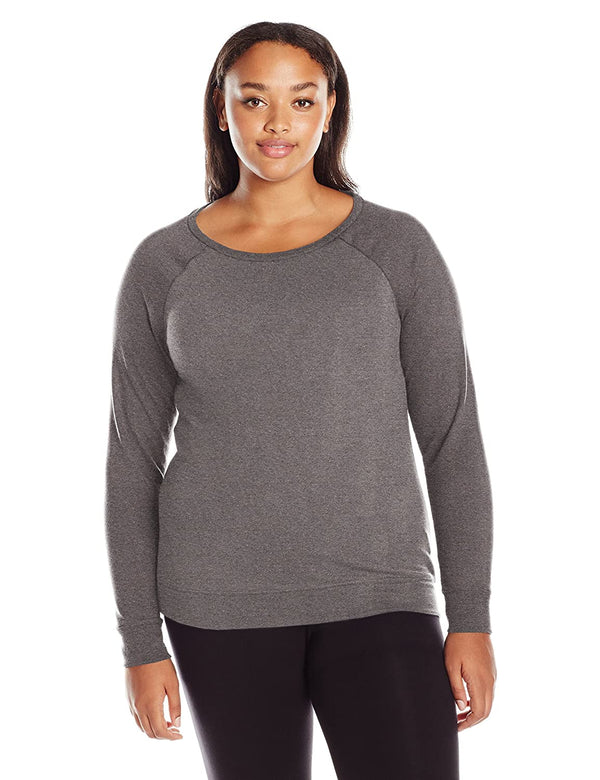 Champion Womens Plus Size French Terry Crew Pullover