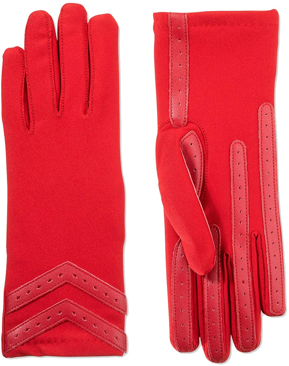 Isotoner Womens SmartDRI Chevron Spandex Stretch Touchscreen Gloves