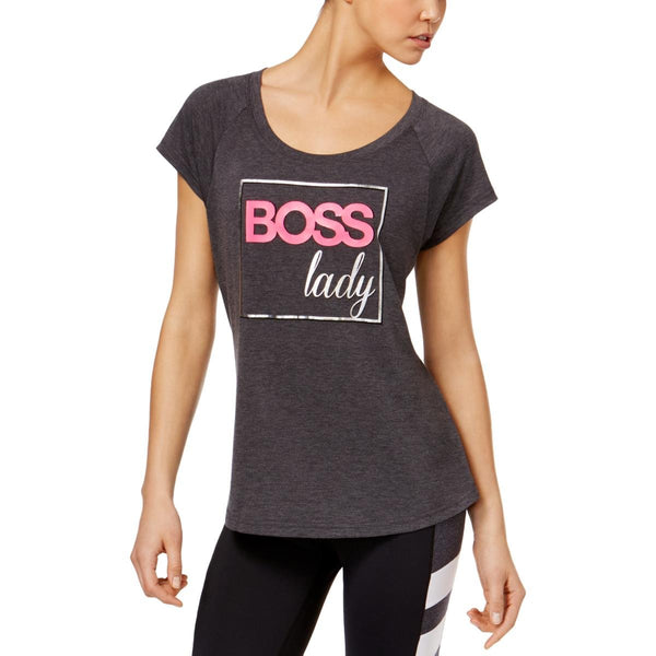 Ideology Boss Lady Performance T-Shirt Charcoal