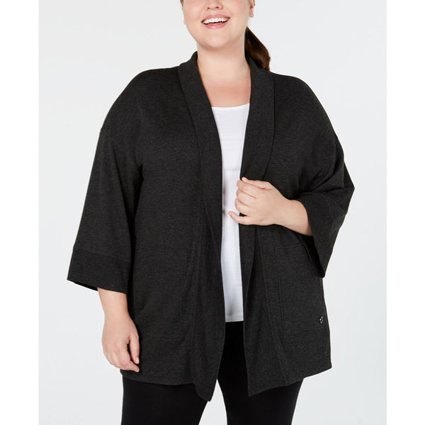 Calvin Klein Womens Performance Plus Size Relaxed Cardigan