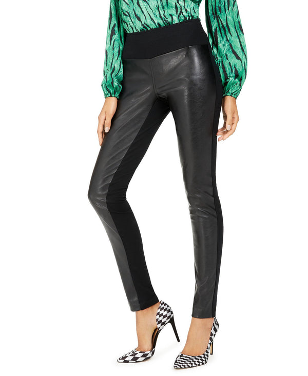 INC International Concepts Womens Curvy Faux Leather Skinny Pants