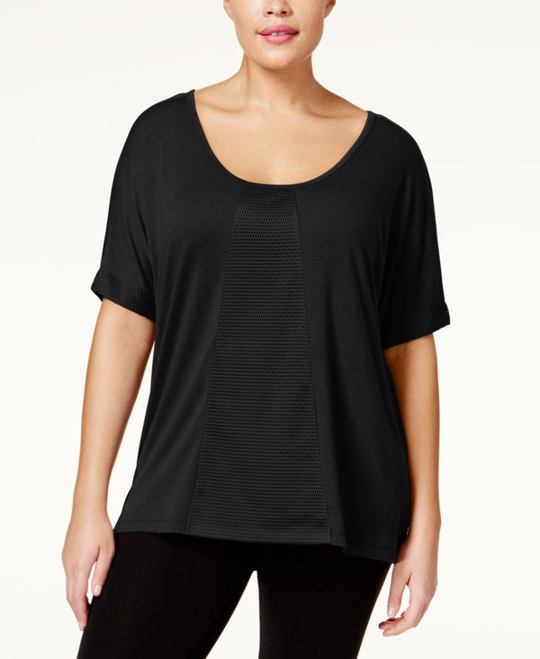 Js Collections Womens The Warm Up Plus Size Mesh T-Shirt