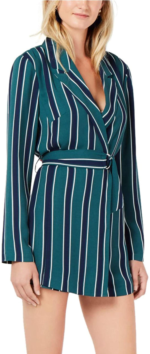 Rules Of Etiquette Womens Living Doll Striped Belted Romper