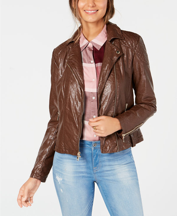 Tommy Hilfiger Womens Quilted Moto Jacket