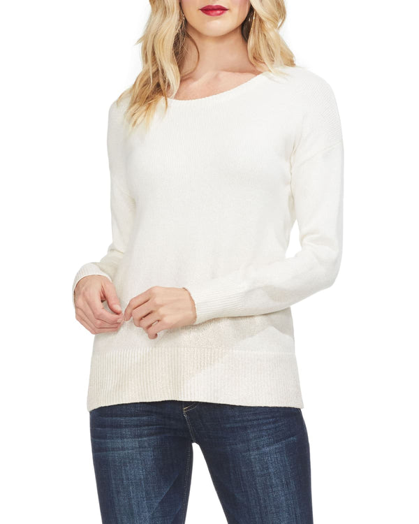 Vince Camuto Womens Foiled Ombre Sweater