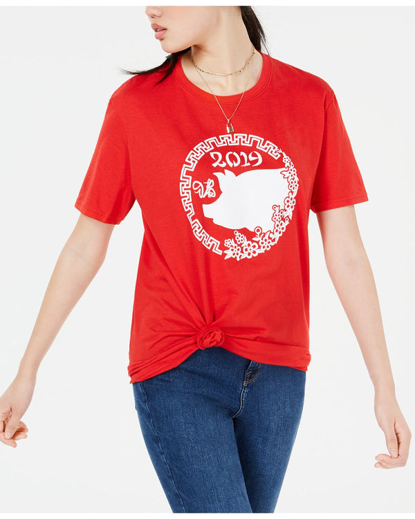 Love Tribe Juniors Pig Graphic T-Shirt