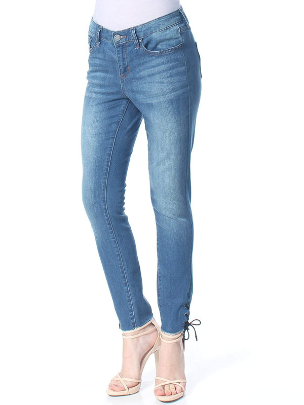 William Rast Womens Skinny Ankle Tie Jeans