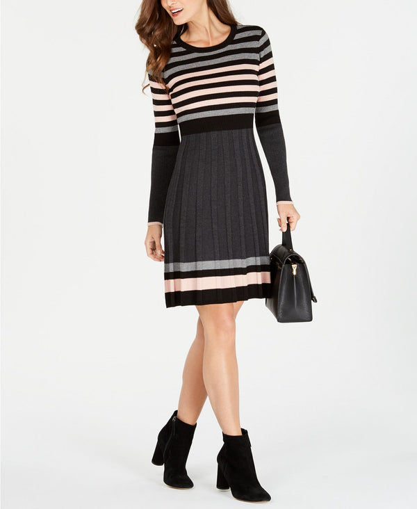 Jessica Howard Womens Striped Sweater Dress