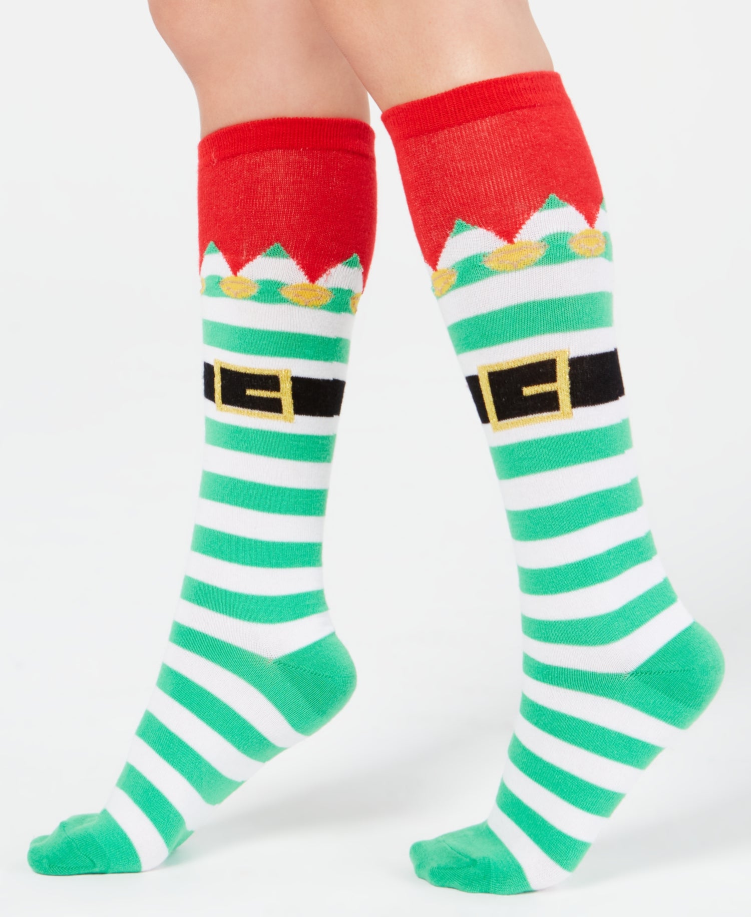 Charter Club Womens Elf Stripe Knee High Socks
