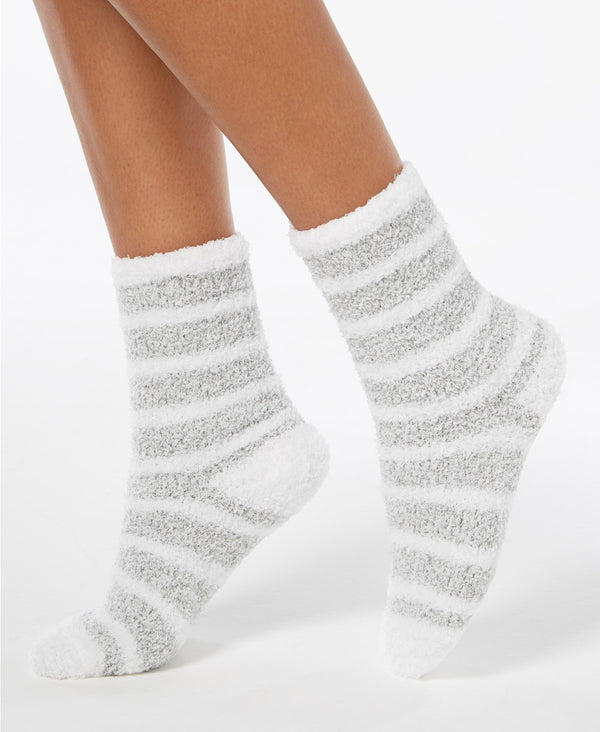 Charter Club Womens Marled Stripe Fuzzy Cozy Socks