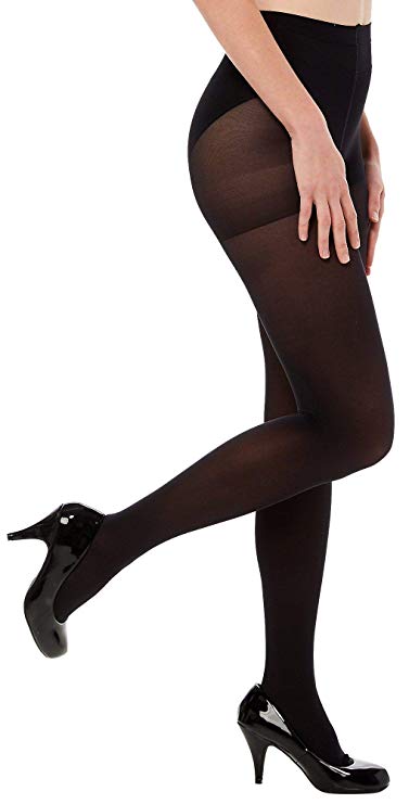 HUE Womens 2 Pack Control Top Opaque Tights