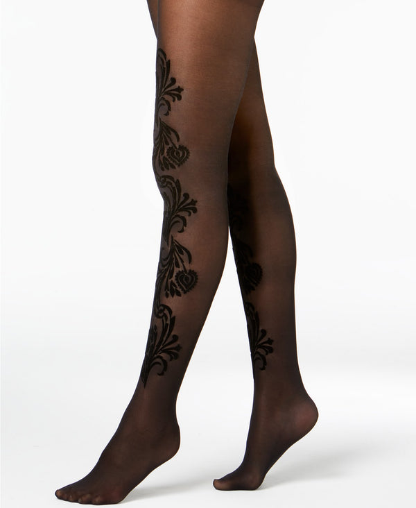 INC International Concepts Womens Paisley Flocked Tights
