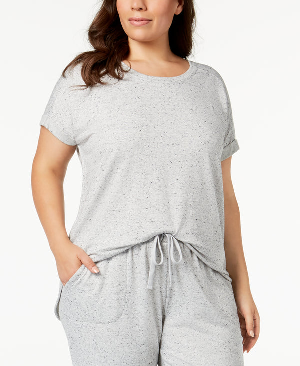 Alfani Womens Solid Pajama Top