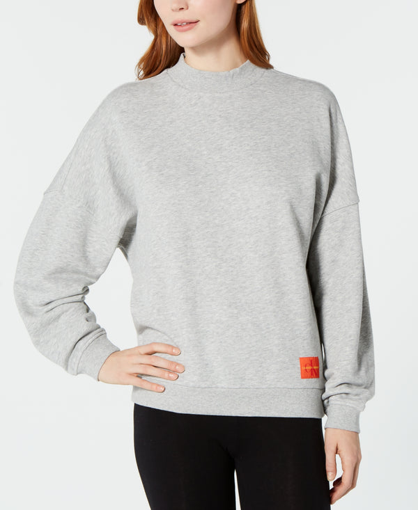 Calvin Klein Womens Monogram Lounge Long Sleeve Sweatshirt