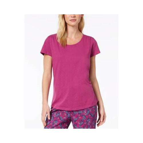 allbrand365 designer brand Womens Cotton Short Sleeve Pajama Top
