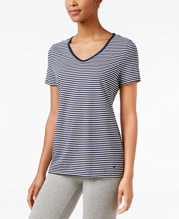 Nautica Womens Striped Pajama T-Shirt