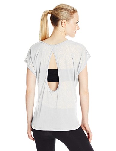 Soybu Womens Back-Cutout Burnout T-Shirt Size Small