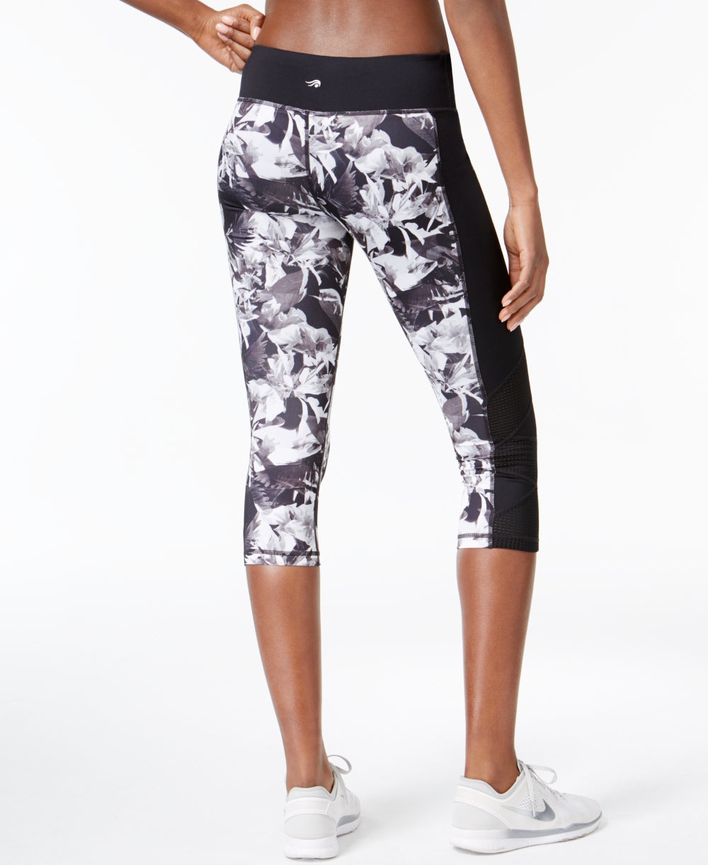 Ideology Womens Floral Cropped Athletic Leggings
