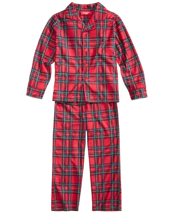 Family Pajamas Little & Big Kids Boys Brinkley Plaid Pajama Top