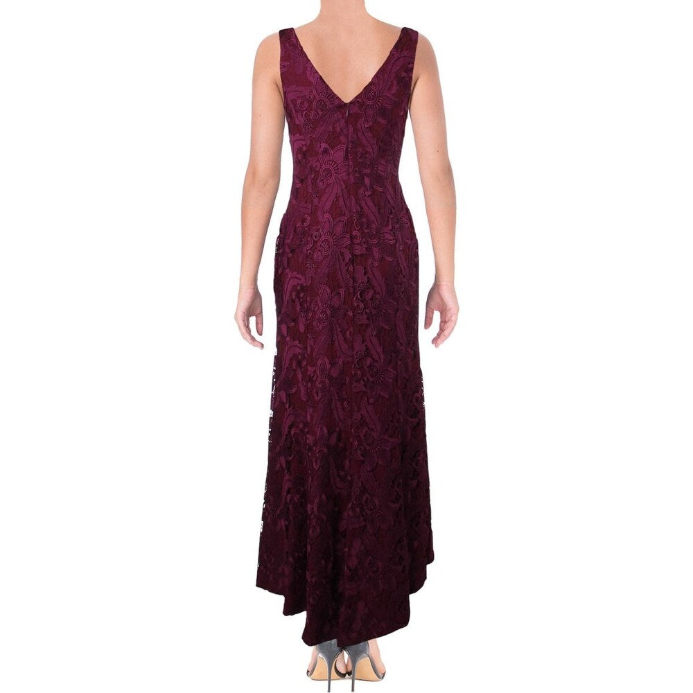 Lauren Ralph Lauren Womens Floral Lace Gown
