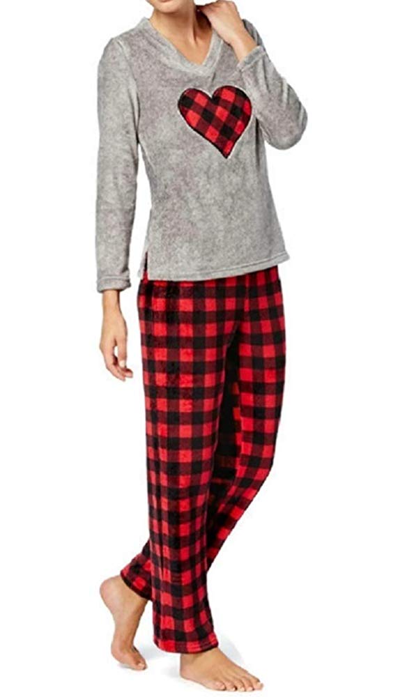 Charter Club Womens Plush Fleece Pajama Set