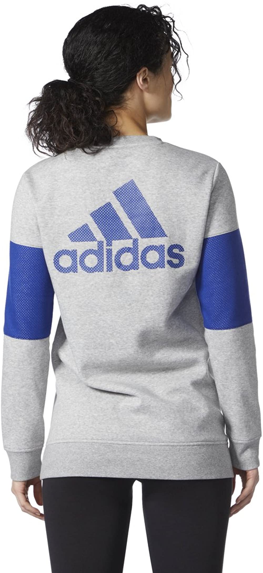 Adidas Womens Mesh Trim Fleece Sweatshirt