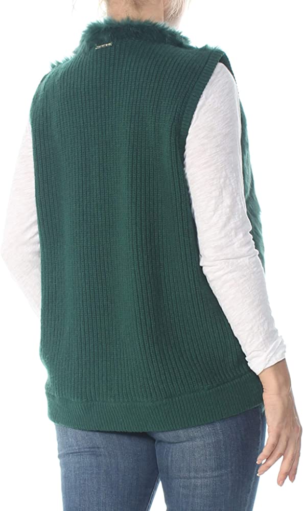 Michael Michael Kors Womens Winter Faux Fur Outerwear Vest