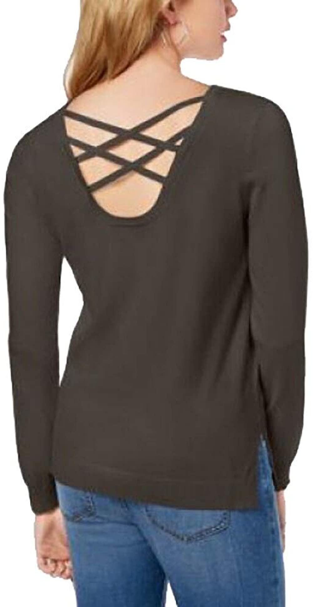 Hippie Rose Juniors Strappy Back Sweater