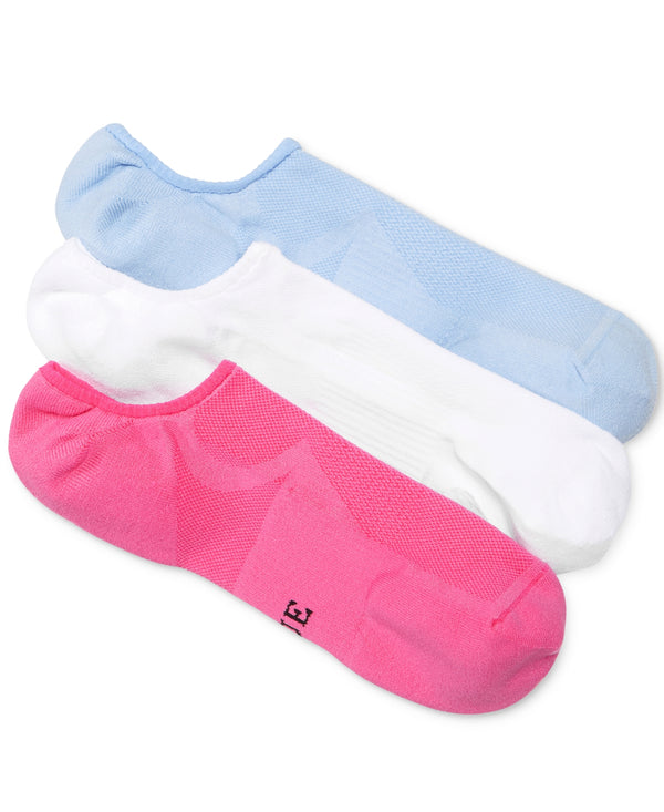 HUE Womens Three Pack Air Sleek Liner Cushion Socks