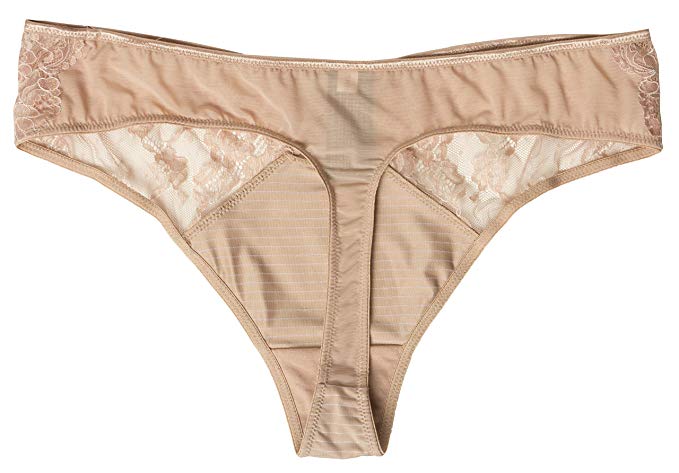 Ashley Graham Womens Plus Size Crisscross Keyhole Lace Thong