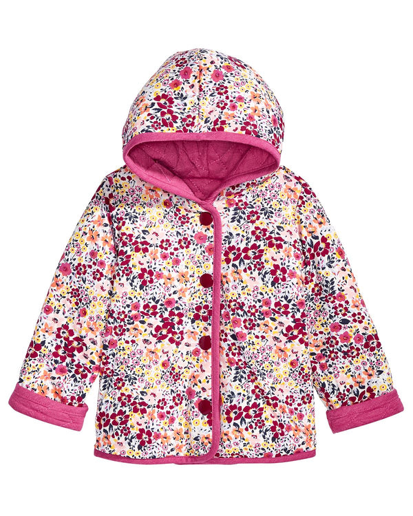 First Impressions Toddler Girls Ditzy Floral Quilted Reversible Cotton Jacket