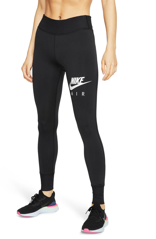 Nike Womens Fast Dri-fit Running Leggings Black/White Medium