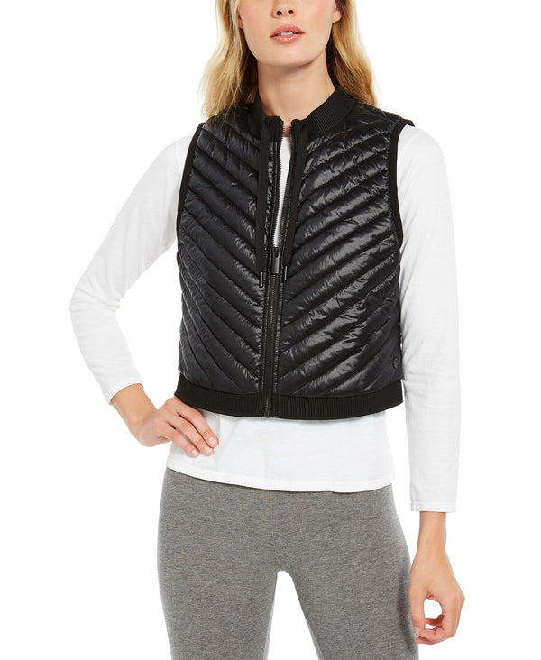 Calvin Klein Womens Cropped Quilted Vest