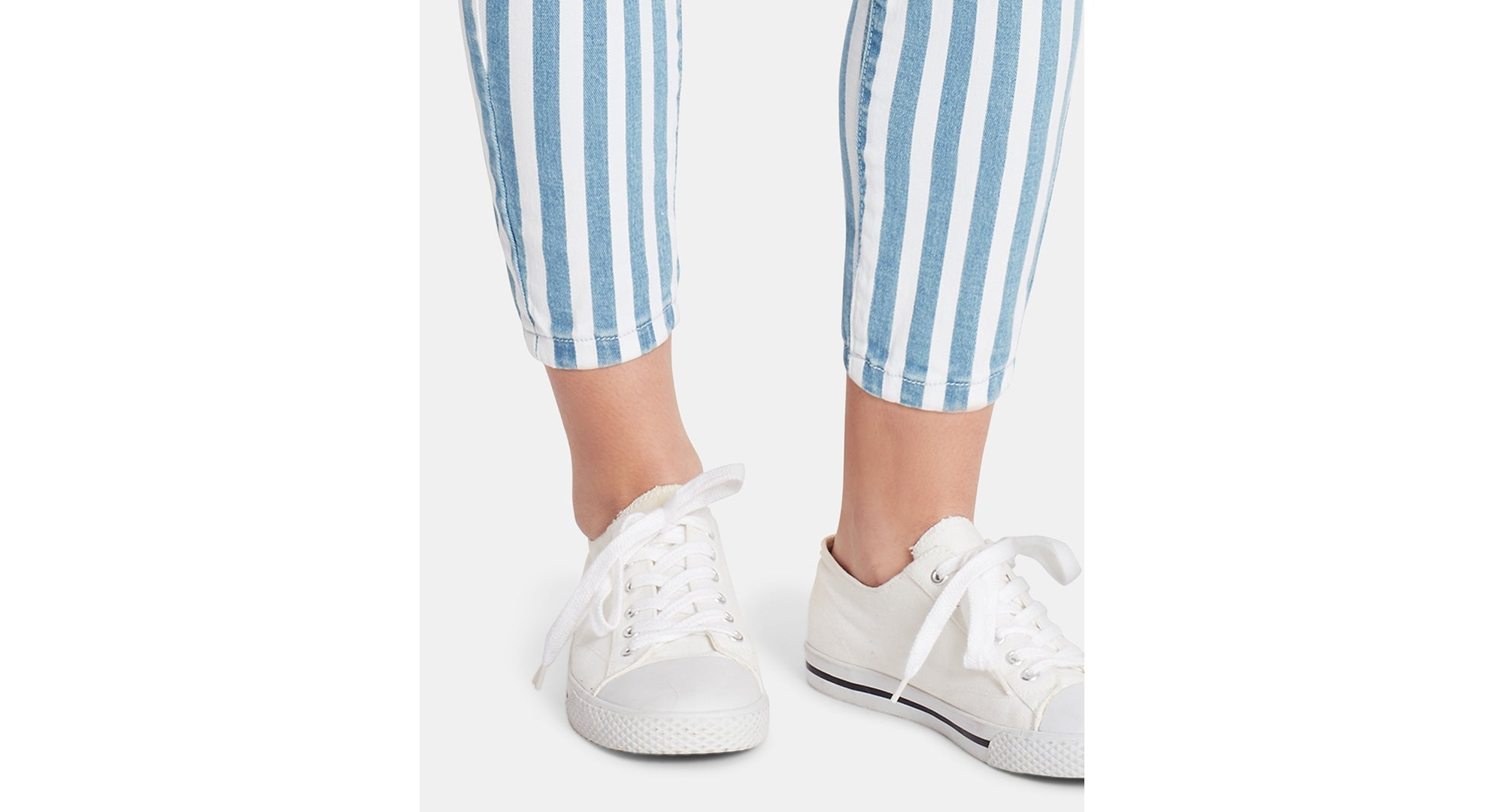 William Rast Juniors Striped Cropped Skinny Jeans