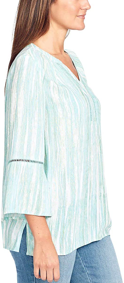 Gloria Vanderbilt Womens Nova Flutter Sleeve Blouse